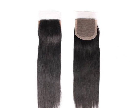 Silky straight 4x4 closure black