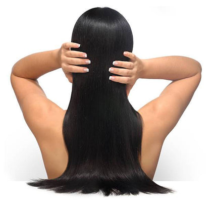 Virgin silky straight human hair black