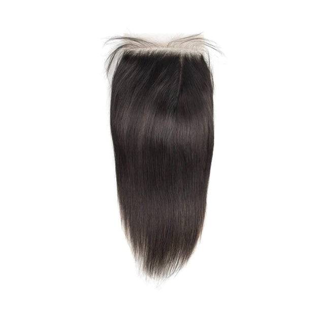 Virgin silky straight 5x5 HD lace closure by Celebrity Styles, offering a natural look and versatile styling options.